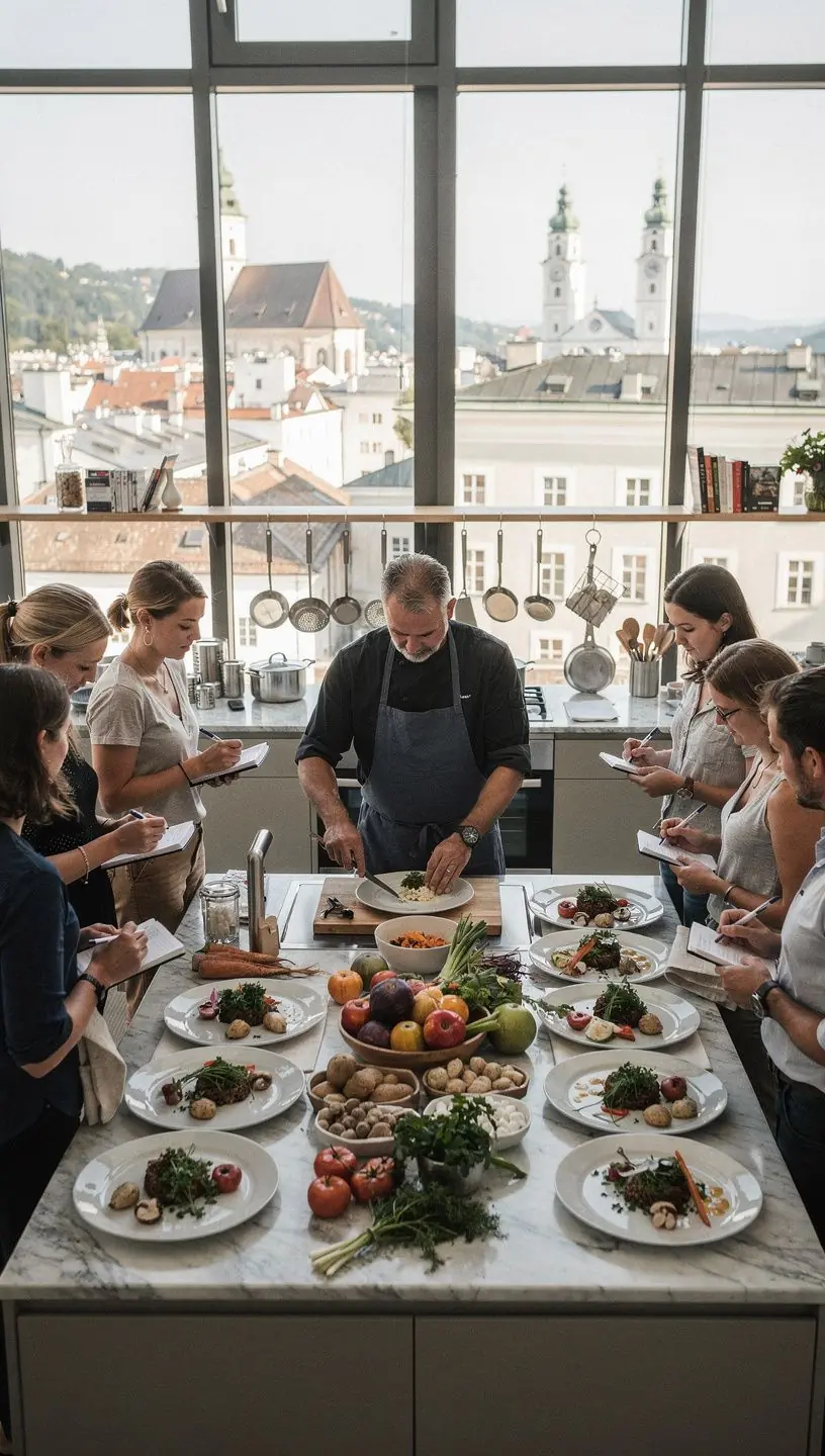 Detailansicht von handgemachten, pflanzlichen KnГ¶deln auf einem Teller