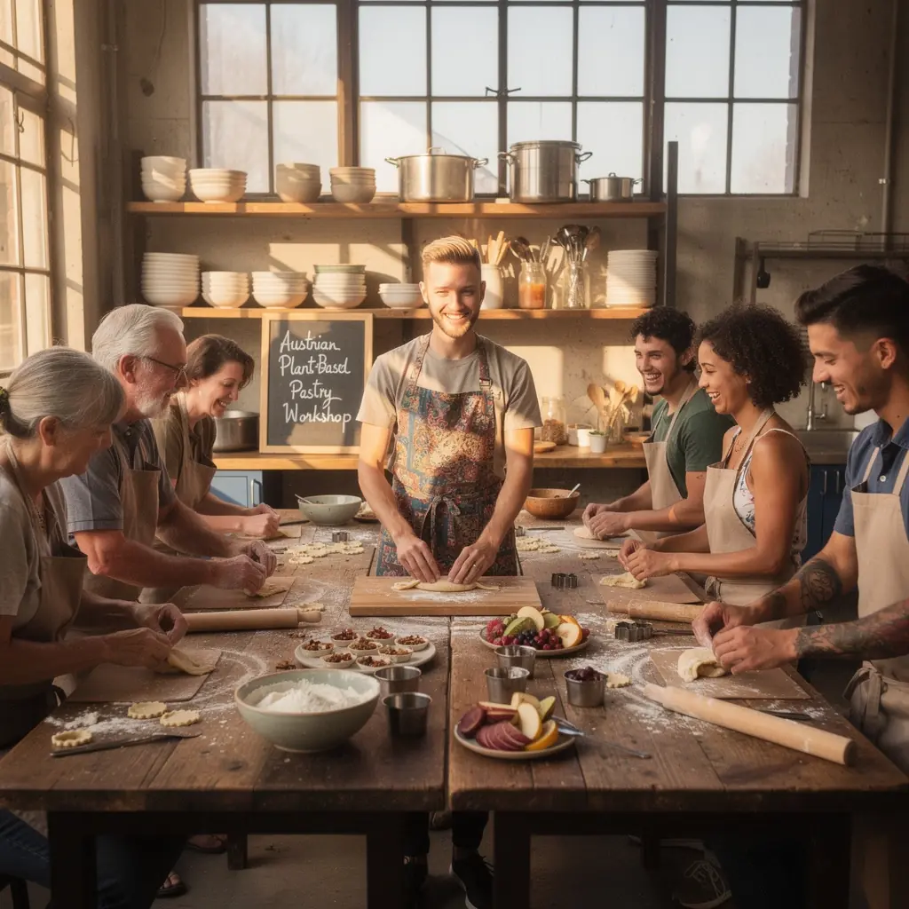 Bunte Auswahl an frischen GemГјsezutaten auf einem Holzbrett